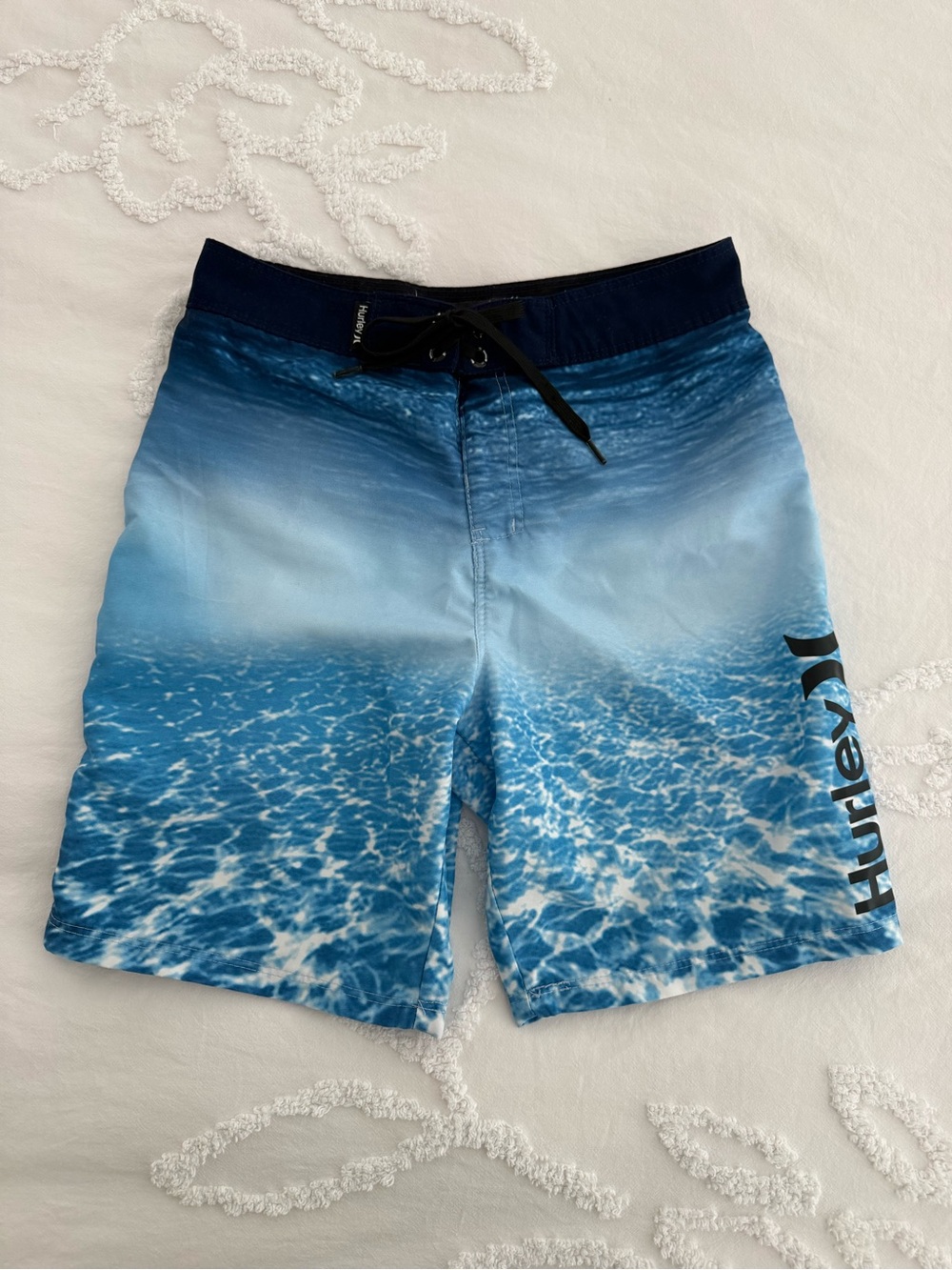 Hurley Navy and Light Blue Swim Trunk Shorts